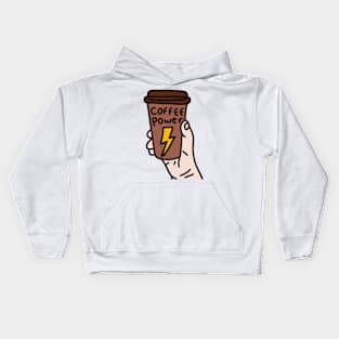 Coffee Power Cup of coffee Kids Hoodie